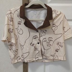 Crop Top with art design 🎨